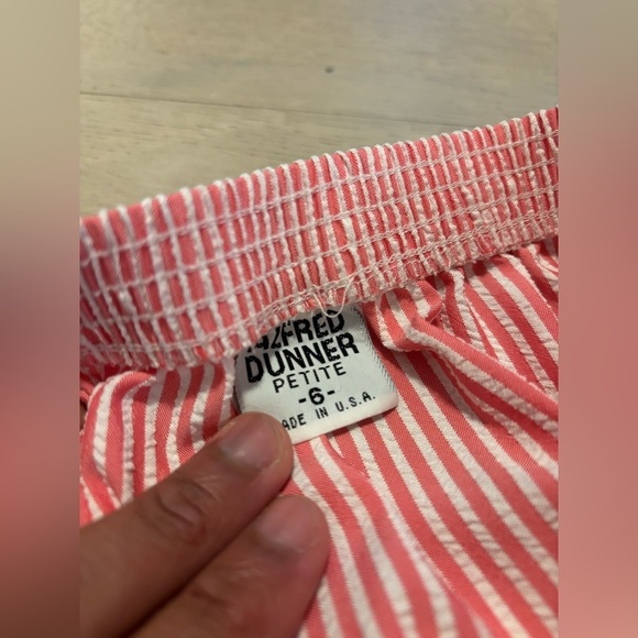 Alfred Dunner Womens Pink Striped Comfort Elastic Waist A-Line Skirt Size 6 VTG - Picture 5 of 9